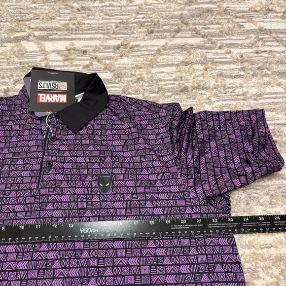 RSVLTS X Marvel Black Panther Wakanda Forever Performance Polo Large New Rare